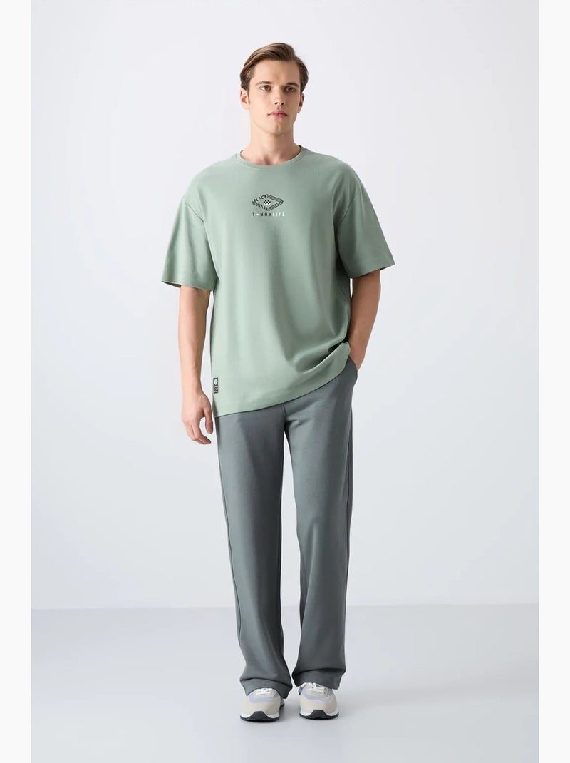 T-shirt oversize en mélange de coton, avec logo tommy Vert - Kiabi