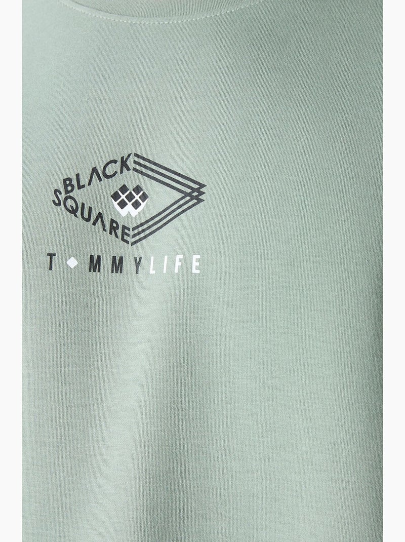 T-shirt oversize en mélange de coton, avec logo tommy Vert - Kiabi
