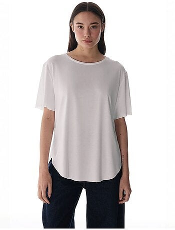 T-shirt oversize en modal à col rond penti