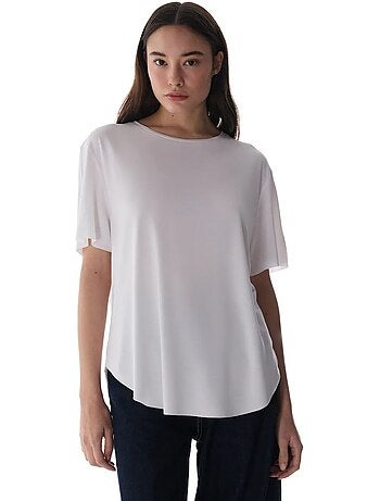T-shirt oversize en modal à col rond penti