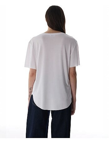 T-shirt oversize en modal à col rond penti