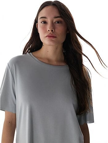 T-shirt oversize en modal à col rond penti