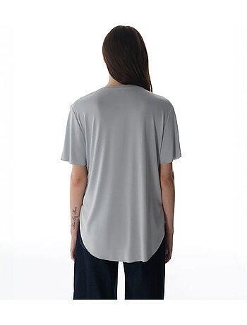 T-shirt oversize en modal à col rond penti