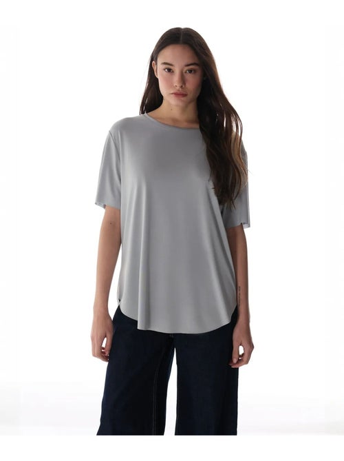 T-shirt oversize en modal à col rond penti - Kiabi T-shirt oversize en modal à col rond penti - Kiabi