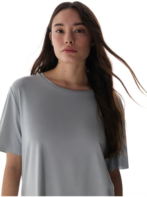 T-shirt oversize en modal à col rond penti - Kiabi T-shirt oversize en modal à col rond penti - Kiabi