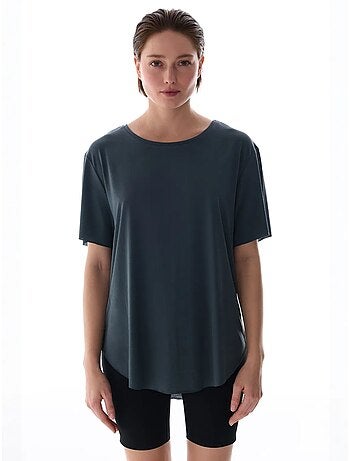 T-shirt oversize en modal à col rond penti