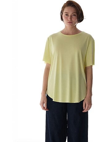 T-shirt oversize en modal à col rond penti