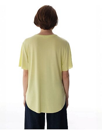 T-shirt oversize en modal à col rond penti