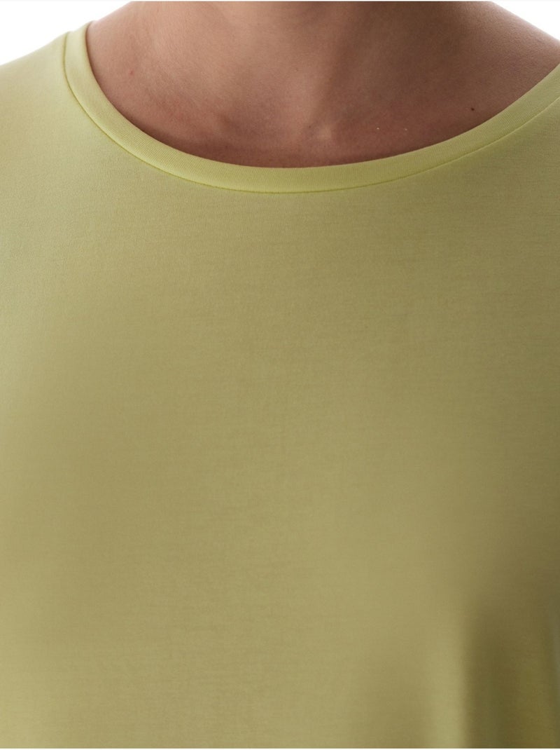 T-shirt oversize en modal à col rond penti Jaune citron - Kiabi