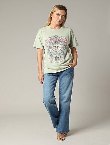 T-shirt oversize exotique à manches courtes et au col rond 100% coton 'Deeluxe'