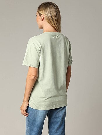 T-shirt oversize exotique à manches courtes et au col rond 100% coton 'Deeluxe'