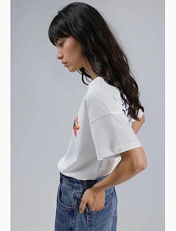 T-shirt oversize imprimé à col rond hiccup