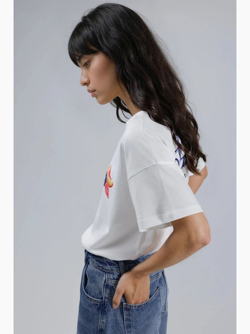 T-shirt oversize imprimé à col rond hiccup Multicolore - Kiabi
