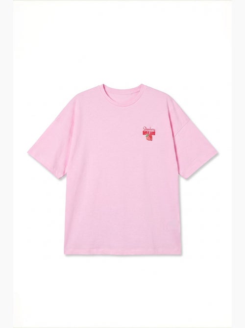 T-shirt oversize imprimé à col rond hiccup - Kiabi T-shirt oversize imprimé à col rond hiccup - Kiabi