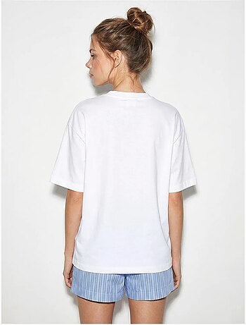 T-shirt oversize imprimé à col rond lucci