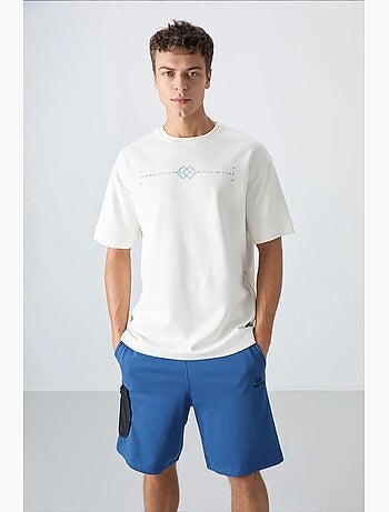 T-shirt oversize imprimé à col rond tommy