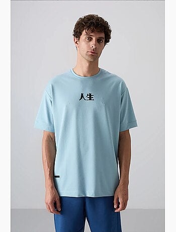 T-shirt oversize imprimé à col rond tommy