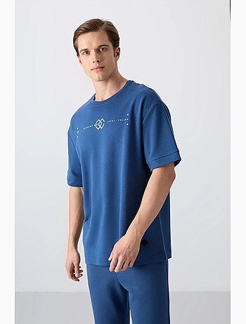 T-shirt oversize imprimé à col rond tommy