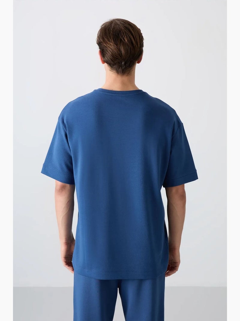 T-shirt oversize imprimé à col rond tommy Bleu - Kiabi