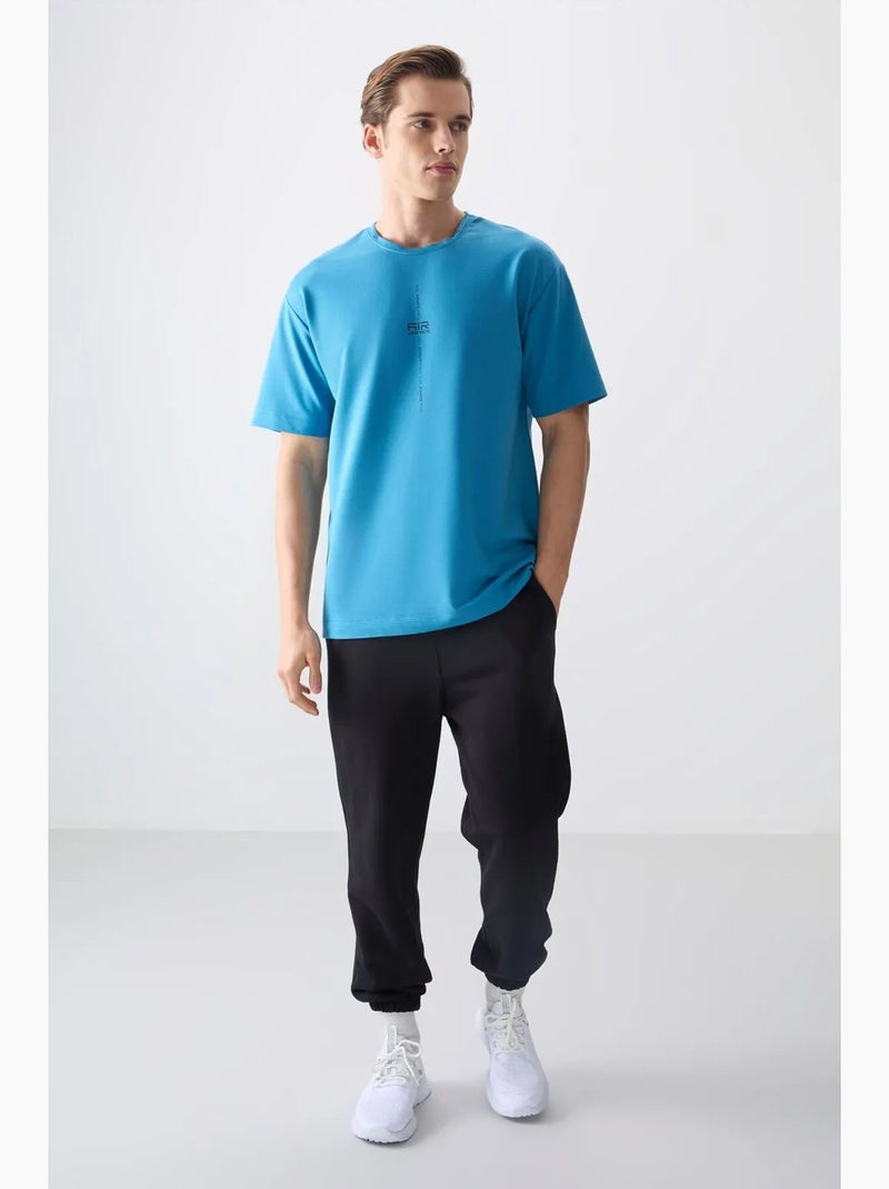 T-shirt oversize imprimé à col rond tommy Bleu - Kiabi