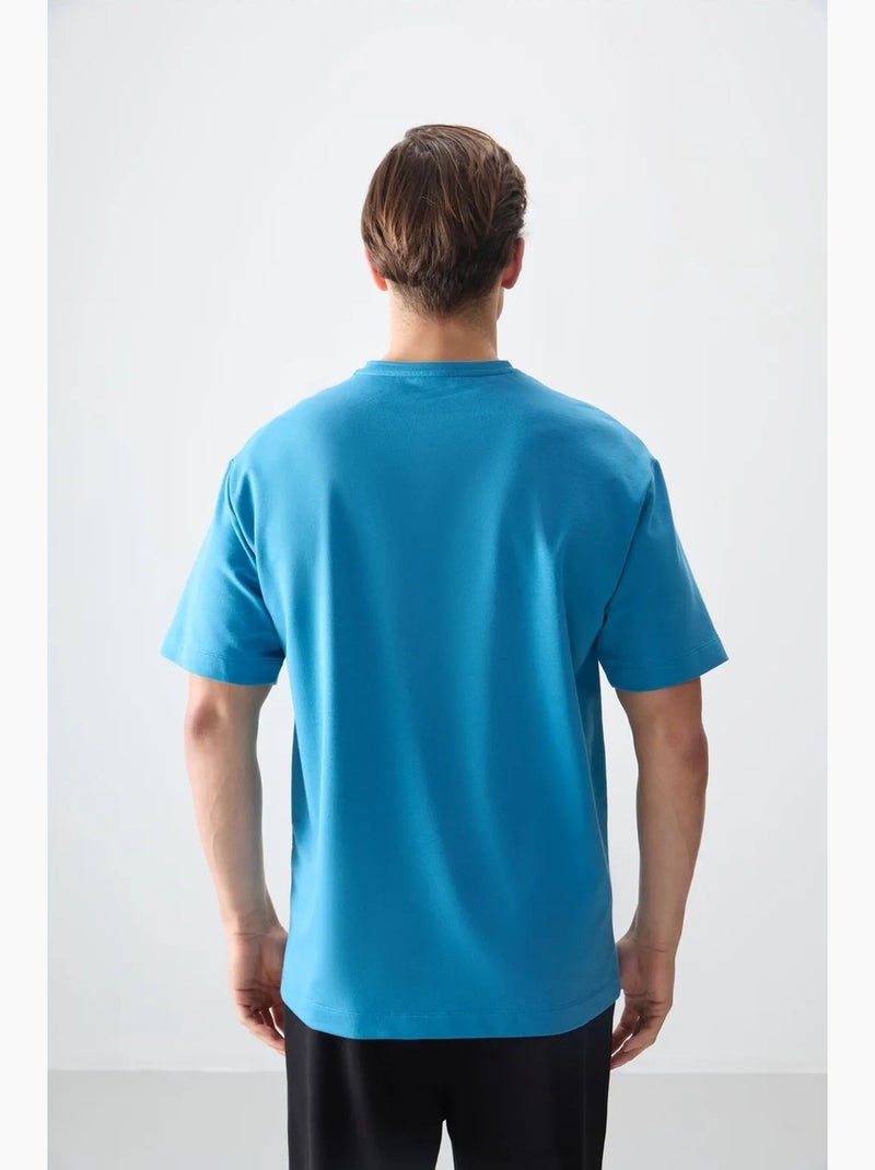 T-shirt oversize imprimé à col rond tommy Bleu - Kiabi