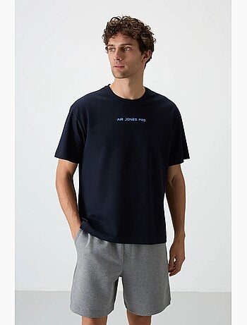 T-shirt oversize imprimé à col rond tommy