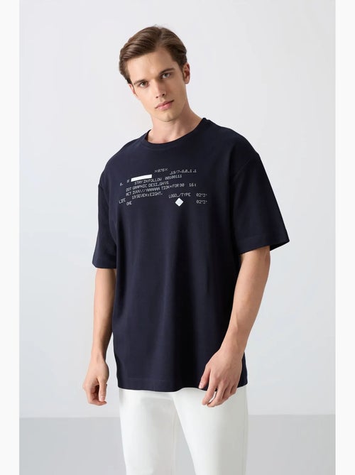 T-shirt oversize imprimé à col rond tommy - Kiabi T-shirt oversize imprimé à col rond tommy - Kiabi