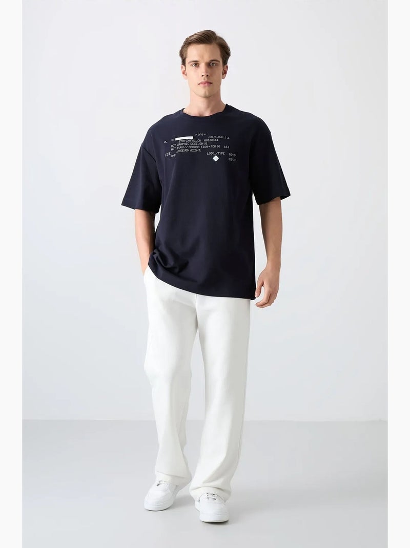 T-shirt oversize imprimé à col rond tommy Bleu marine - Kiabi