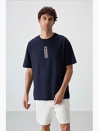 T-shirt oversize imprimé à col rond tommy