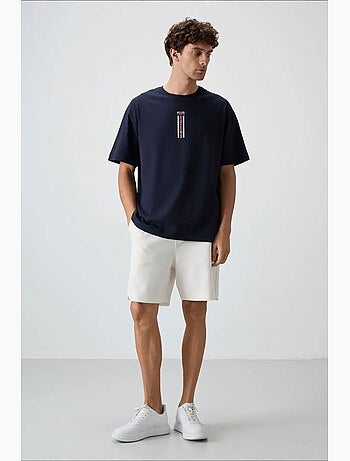 T-shirt oversize imprimé à col rond tommy