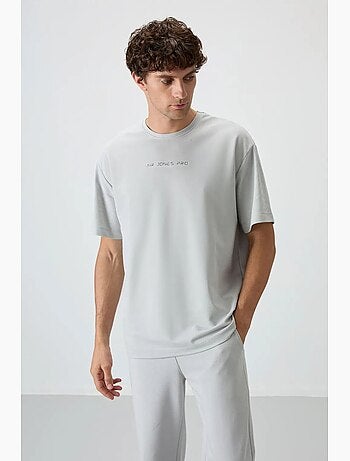 T-shirt oversize imprimé à col rond tommy