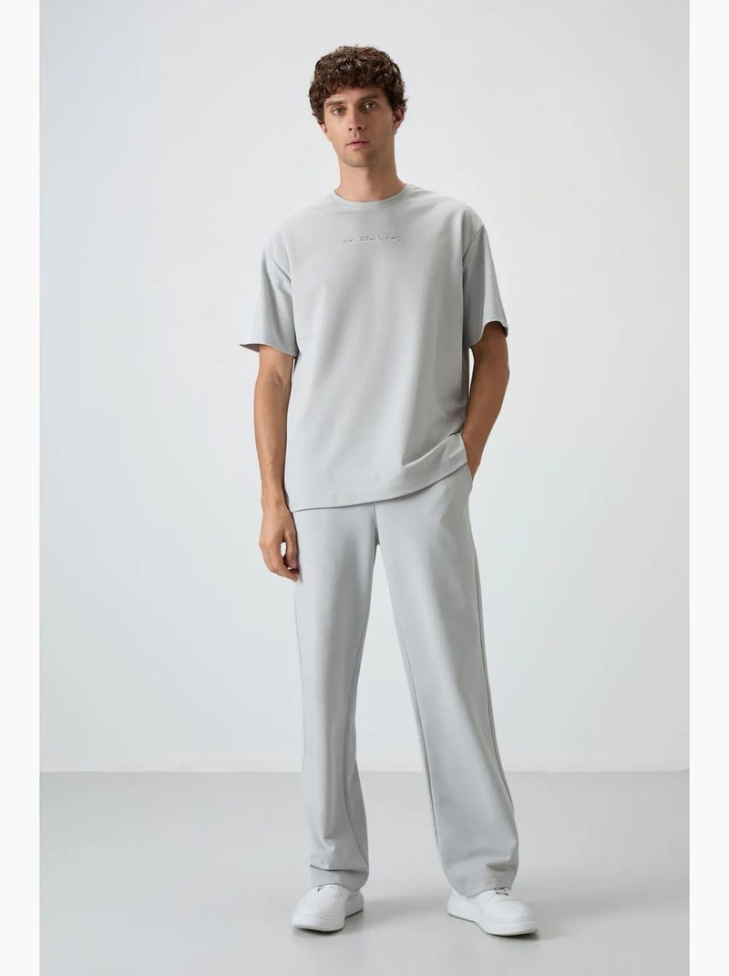 T-shirt oversize imprimé à col rond tommy Gris clair - Kiabi
