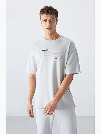 T-shirt oversize imprimé à col rond tommy