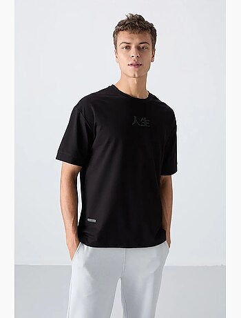 T-shirt oversize imprimé à col rond tommy