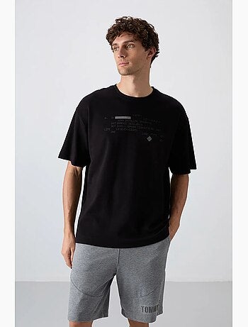 T-shirt oversize imprimé à col rond tommy