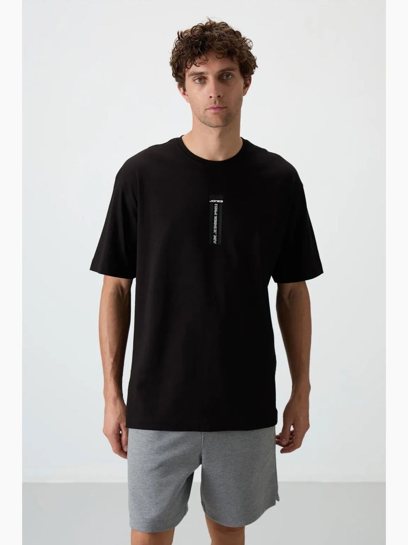T-shirt oversize imprimé à col rond tommy Noir - Kiabi
