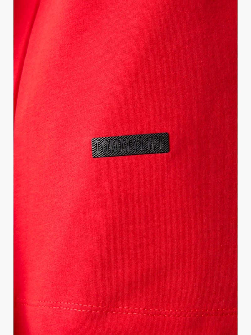 T-shirt oversize imprimé à col rond tommy Rouge - Kiabi