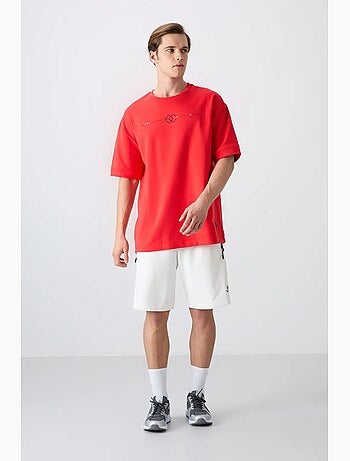 T-shirt oversize imprimé à col rond tommy