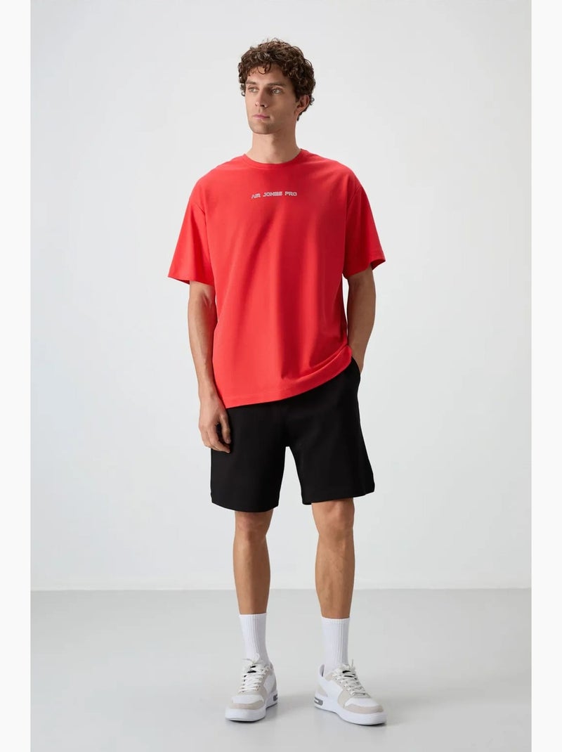 T-shirt oversize imprimé à col rond tommy Rouge - Kiabi