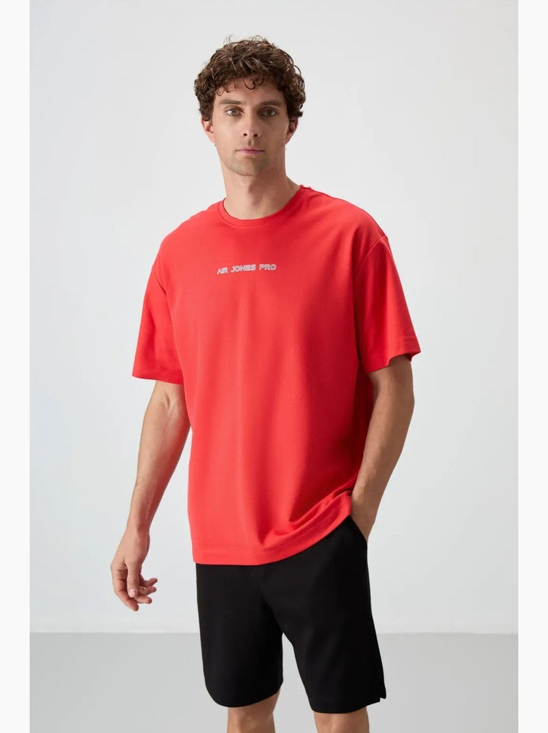 T-shirt oversize imprimé à col rond tommy Rouge - Kiabi