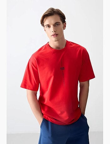 T-shirt oversize imprimé à col rond tommy