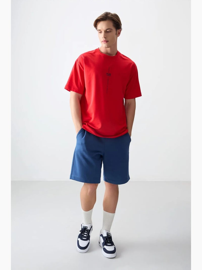 T-shirt oversize imprimé à col rond tommy Rouge - Kiabi