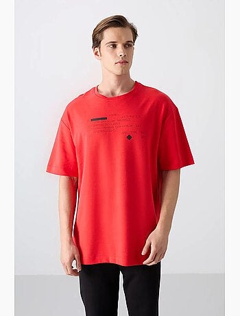 T-shirt oversize imprimé à col rond tommy