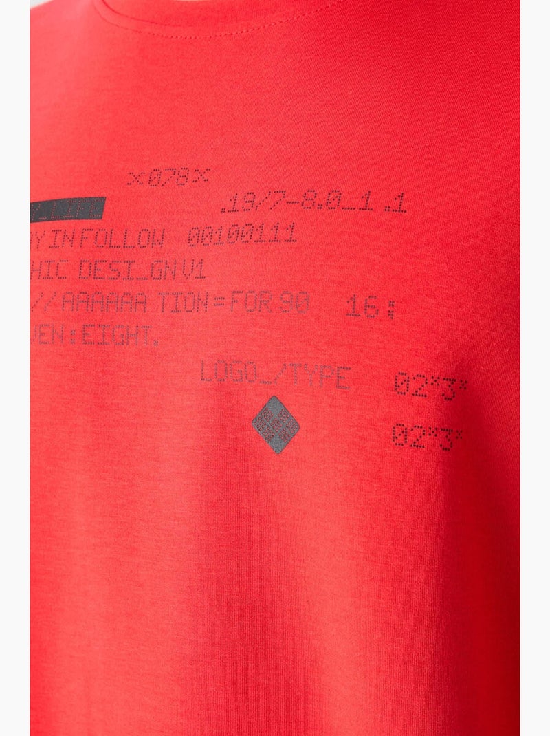 T-shirt oversize imprimé à col rond tommy Rouge - Kiabi