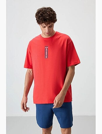 T-shirt oversize imprimé à col rond tommy