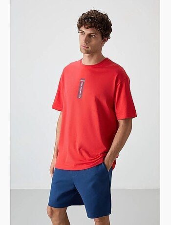 T-shirt oversize imprimé à col rond tommy