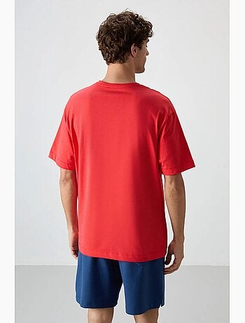 T-shirt oversize imprimé à col rond tommy