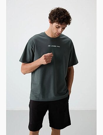T-shirt oversize imprimé à col rond tommy