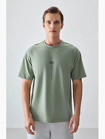 T-shirt oversize imprimé à col rond tommy