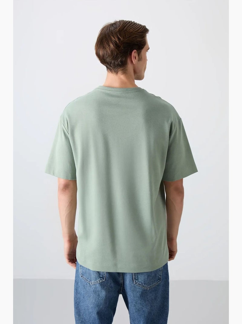 T-shirt oversize imprimé à col rond tommy Vert menthe - Kiabi